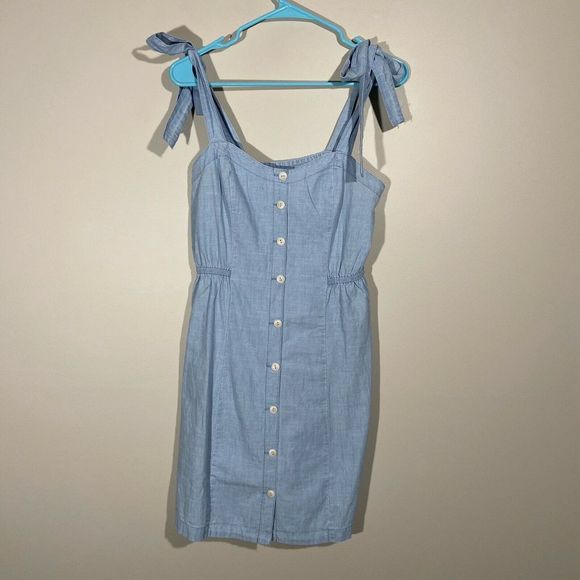 Madewell Dresses & Skirts - Madewell Denim Tie Strap Button Front Sundress
